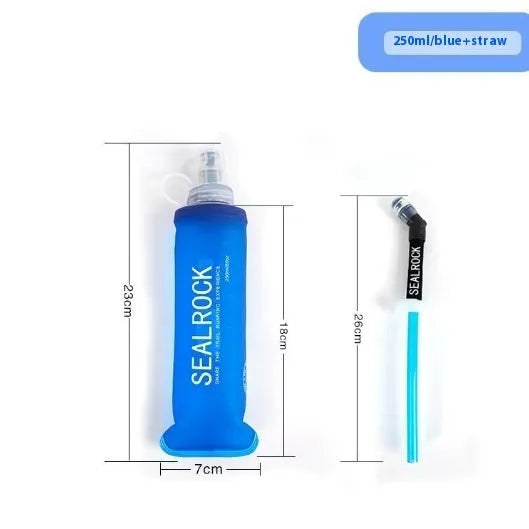 Portable plastic drinking straw for mountain biking and climbing off-road use