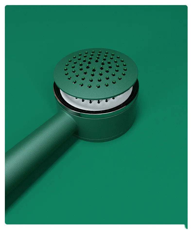 Plastic air cushion hairbrush with long handle in green, white, and pink, 10-15cm