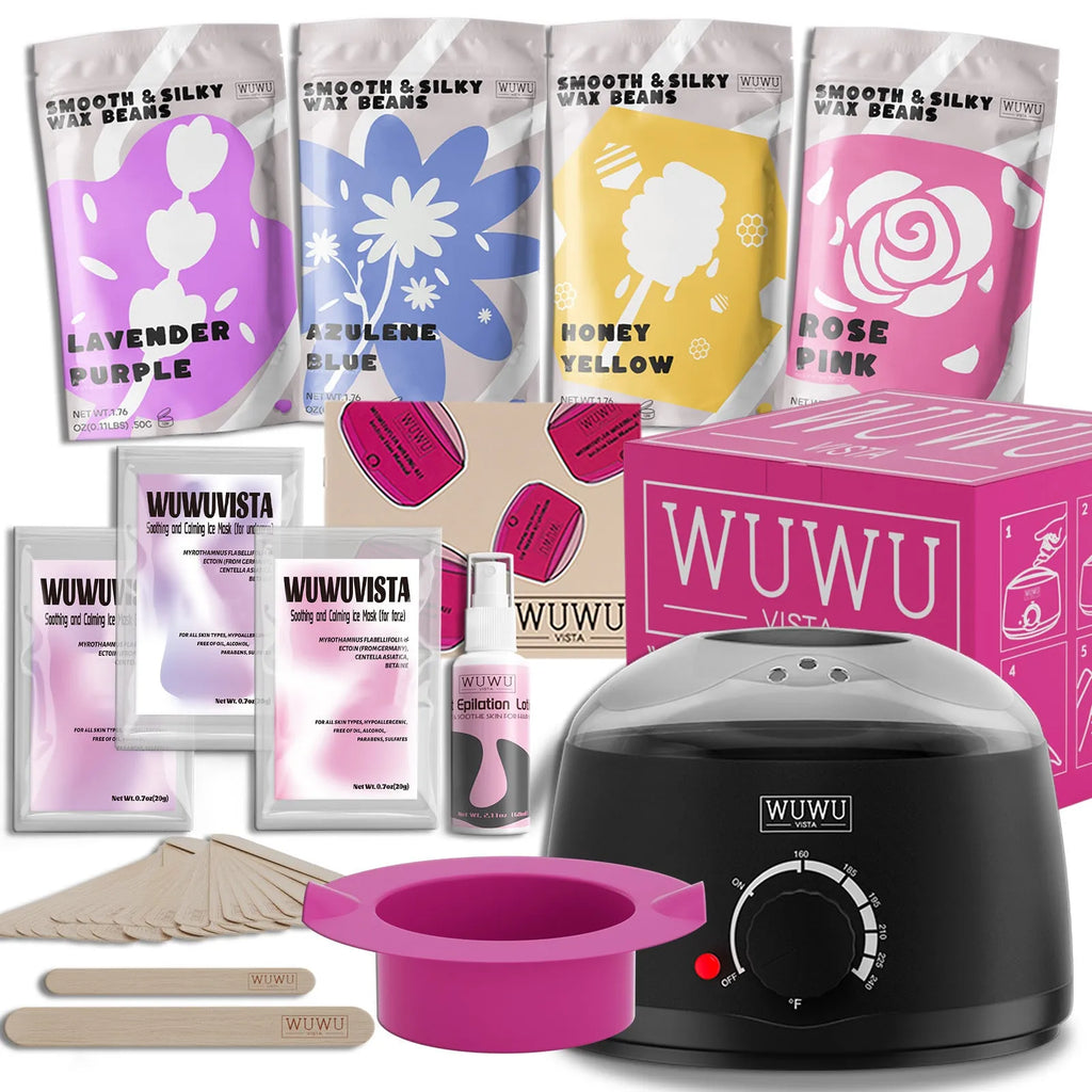 29-piece gold-standard hard wax kit with compact warmer, wax beads, and facial and body wax sticks for hair removal