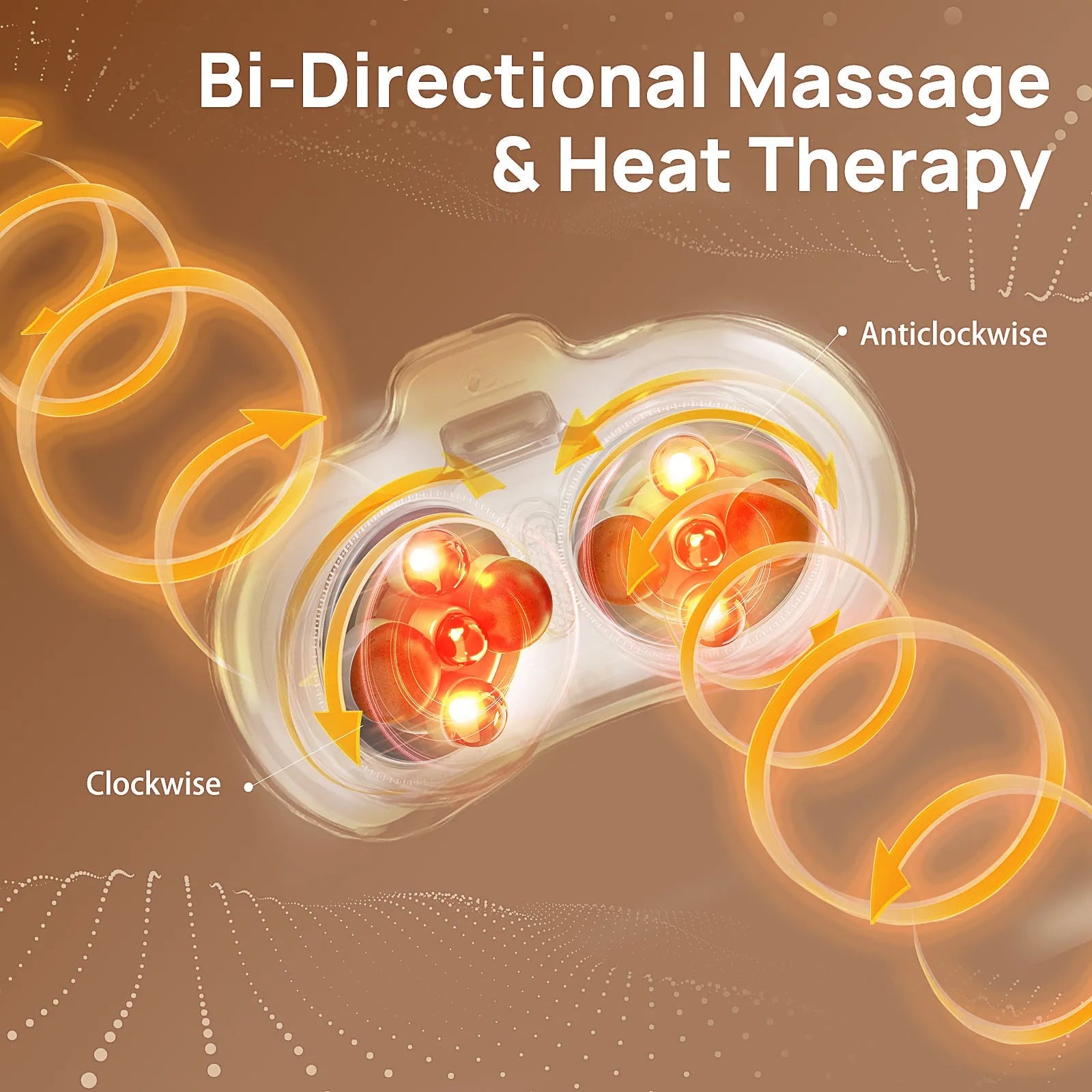2025 smart bian stone abdominal massager with heat light wave therapy auto kneading dual turntable Type-C charging white