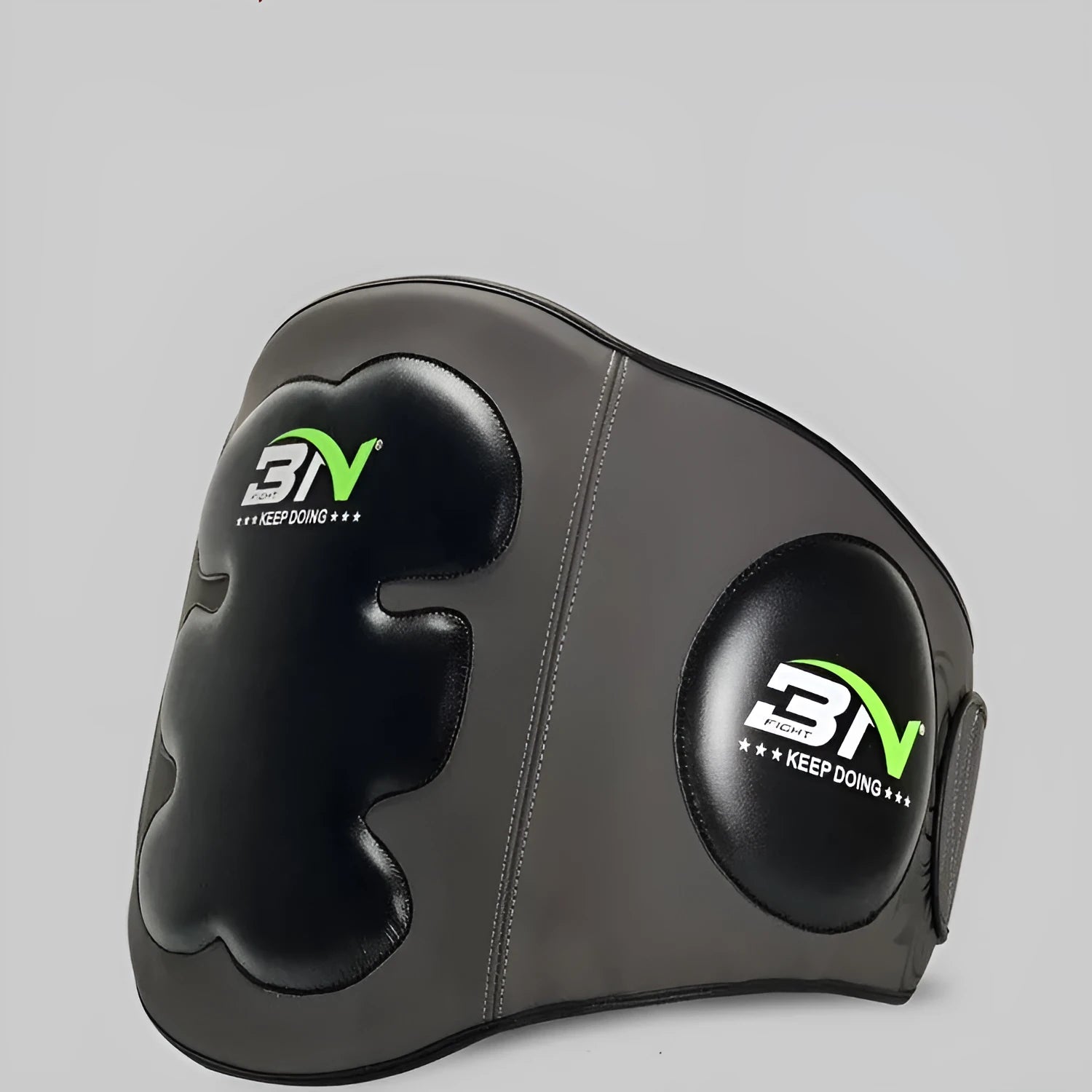 Sanda boxing chest protector target in dark grey, a thickened waist guard for training.