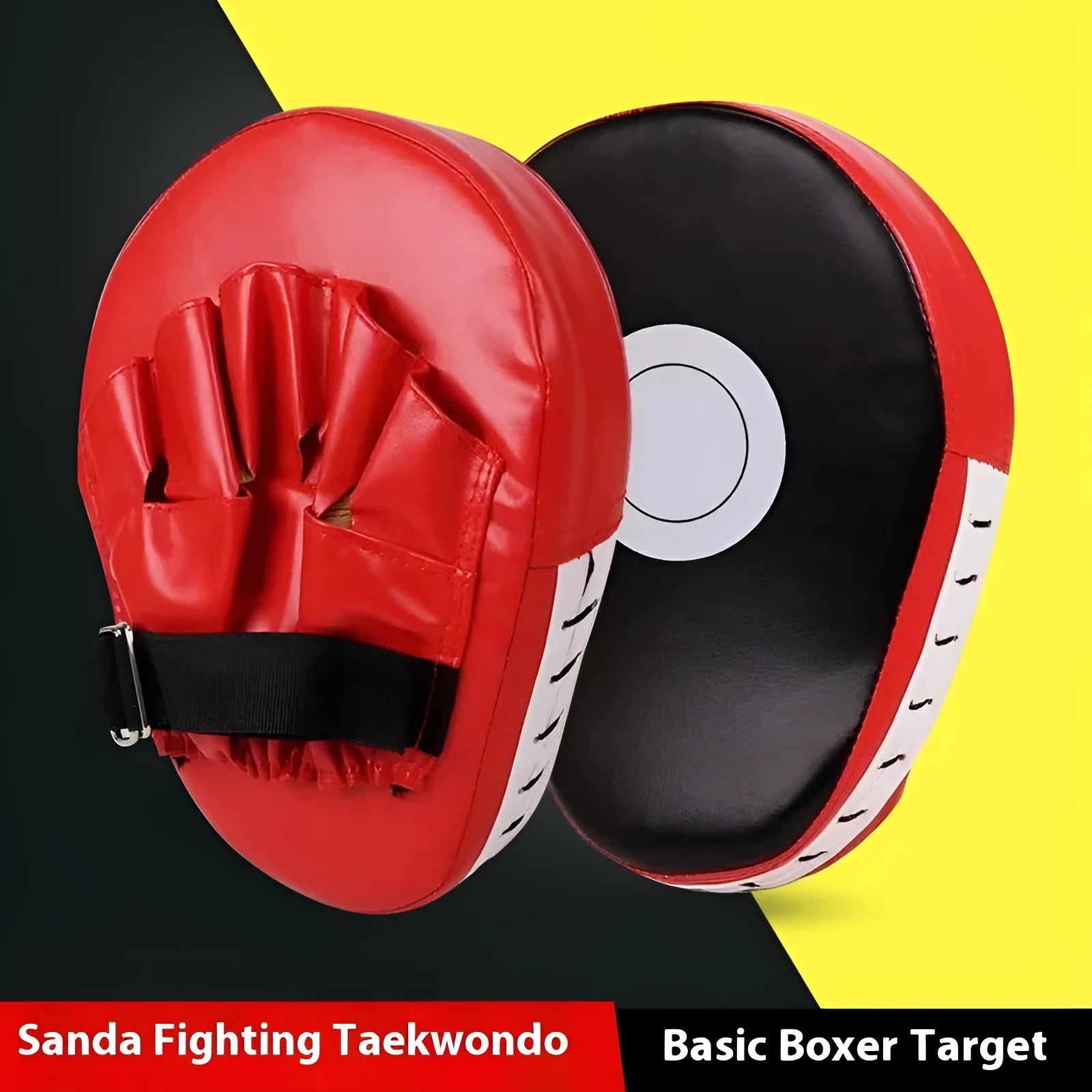 Boxing punch mitts in curved and flat styles for Sanda and Muay Thai training