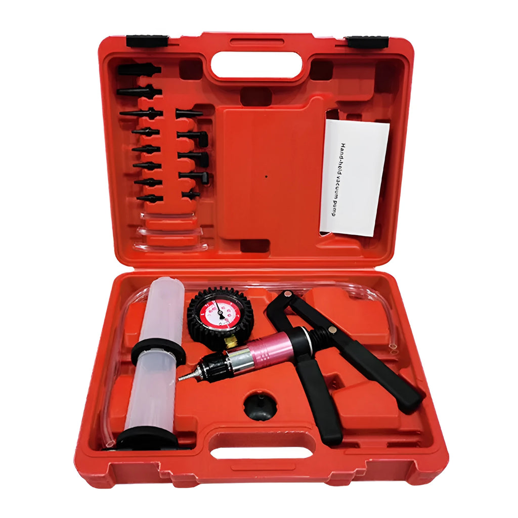 Manual vacuum air blow gun tool for automotive repair with aluminium alloy construction