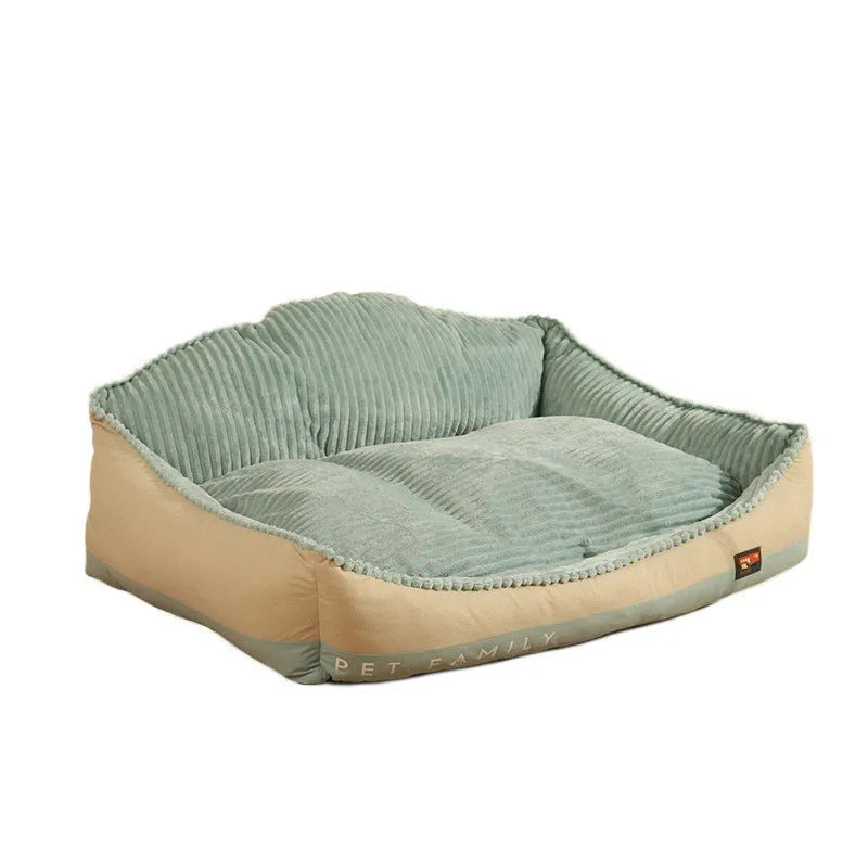 Morandi coloured washable pet sofa mat bed for dogs and cats with a removable cover.