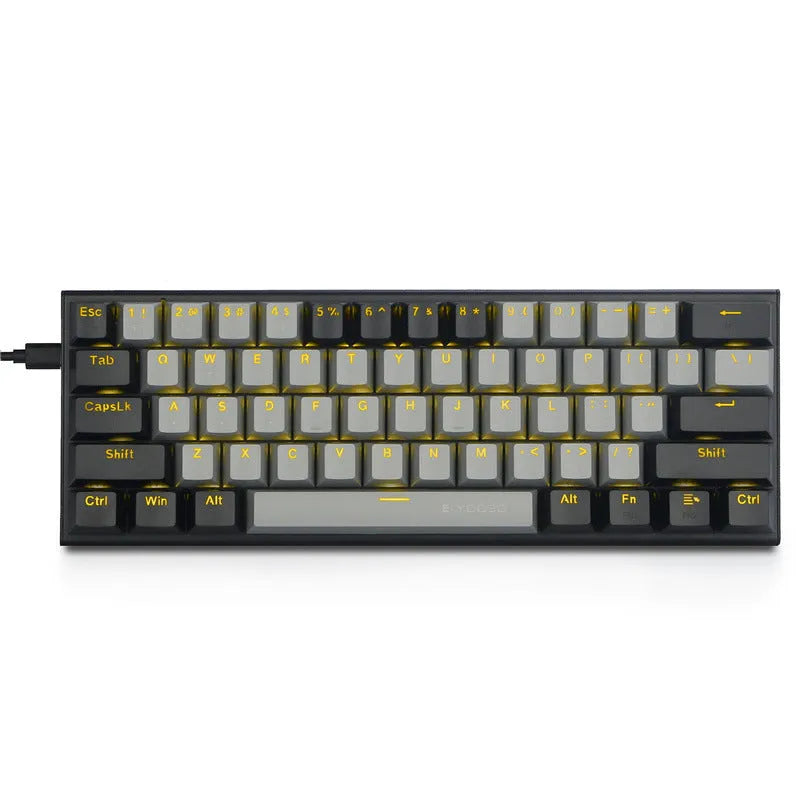 Z11 mechanical keyboard with aluminium alloy frame, black key caps, and RGB backlight on a desk