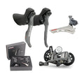 Aluminium road bike transmission kit with shifter and short leg rear derailleur
