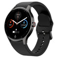 46mm smart sport watch with round colour touch screen shown in black, blue, pink, or red colours
