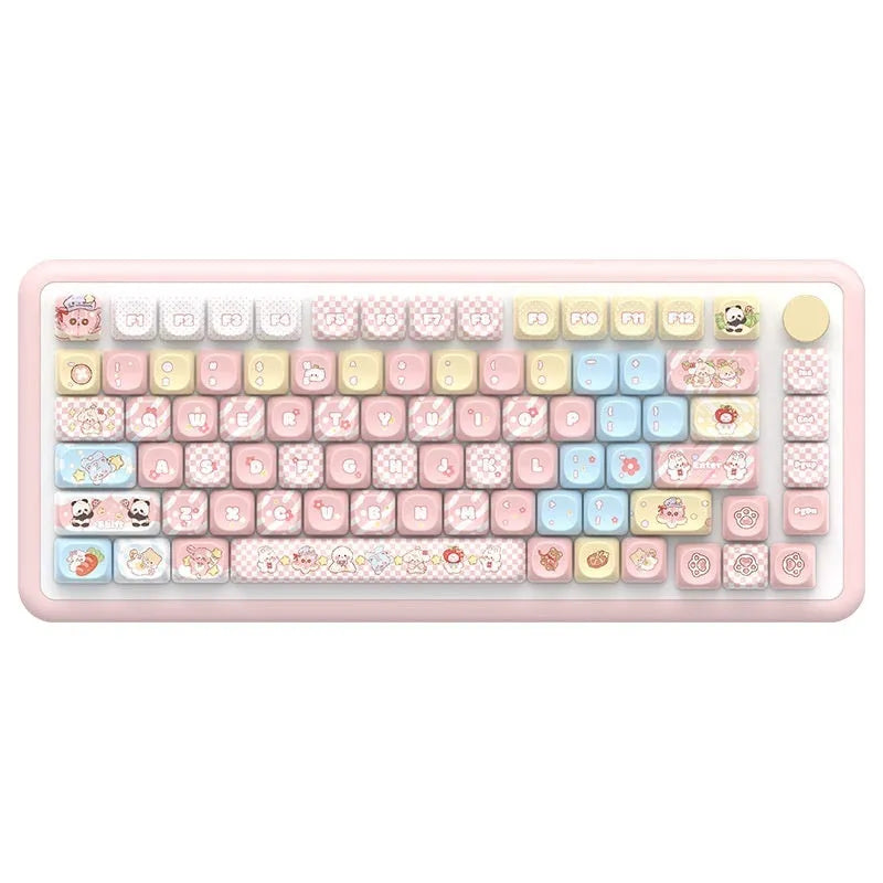 Clip Doll cute character design mechanical keyboard keycap set with multi-colour dye-sublimated print.