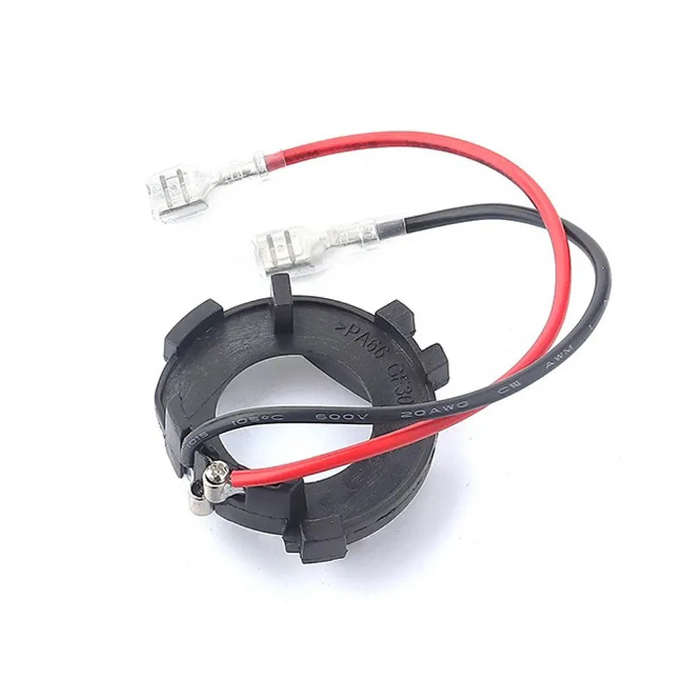 Black H7 LED headlight adapter bracket for Volkswagen Golf and Jetta vehicles