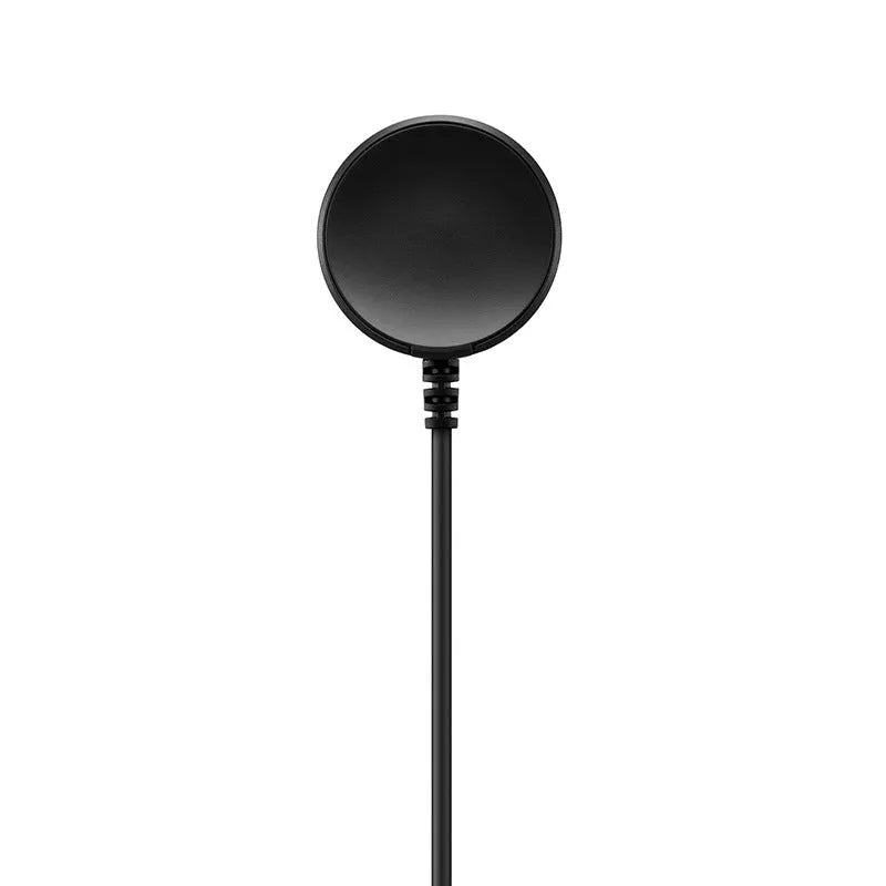 Black plastic USB watch charger with dimensions 34x10mm for wireless fast charging