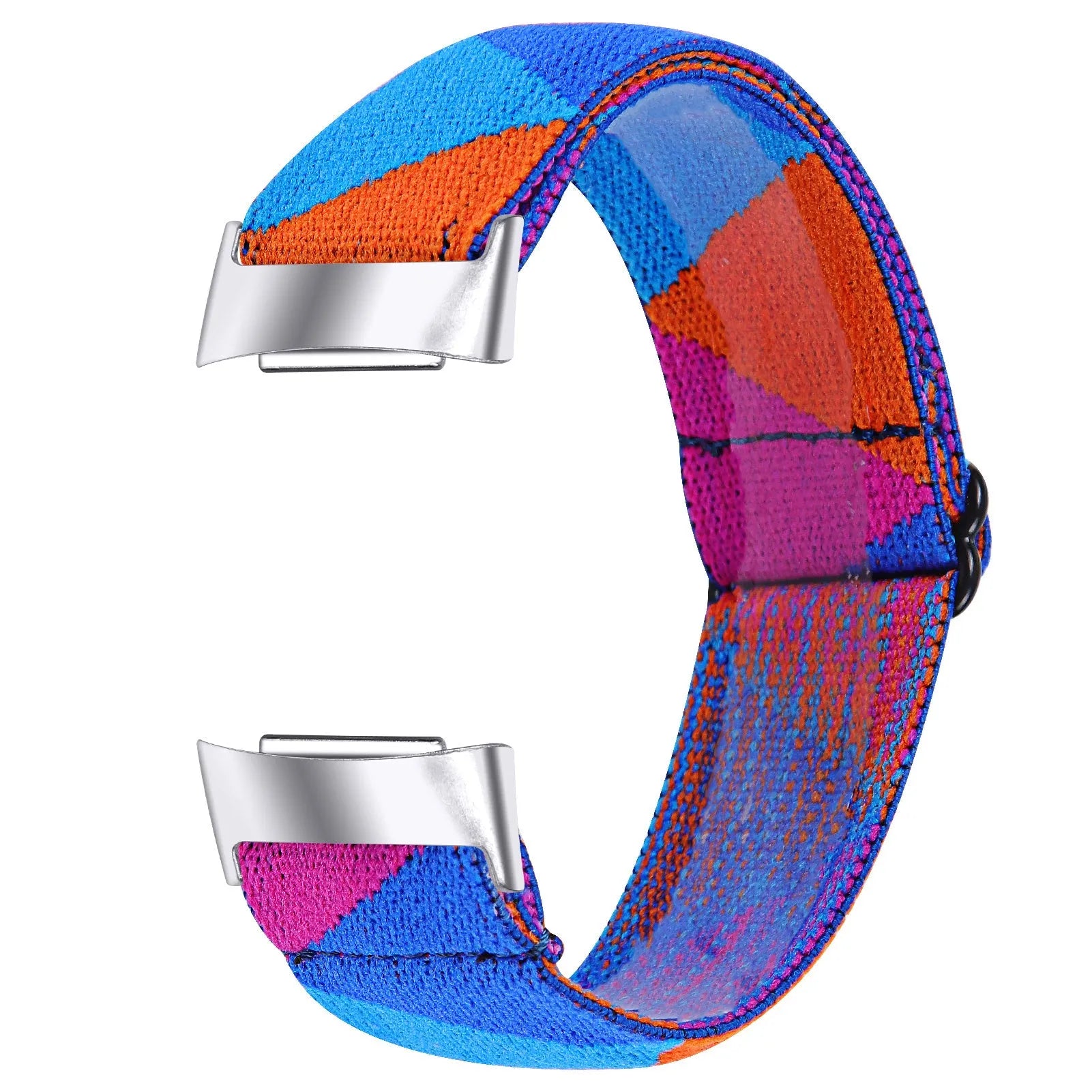 Adjustable printed elastic watch strap for Fitbit Charge 6 in Green Arrow colour, 5.5-8.5 inches fit