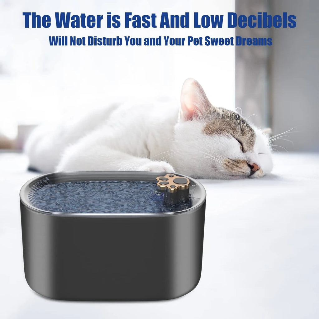 Berlin blue 3L automatic pet water fountain with LED light and quiet pump on floor