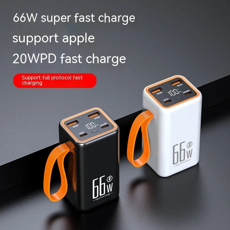 20000 MA fast charge power bank in black or white with creative design