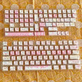 Meow Meow Team themed 141-piece PBT keycap set for mechanical keyboards with five-sided sublimation printing.
