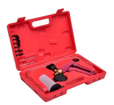 Manual vacuum air blow gun tool for automotive repair with aluminium alloy construction