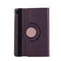 iPad rotating protective sleeve in imitation leather clamshell design showing colour options