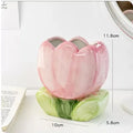 Ceramic flower pen holder storage box with decorative patterns in five colour options