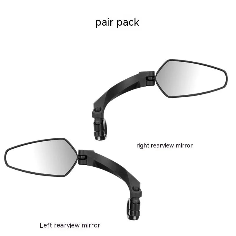 Black PMMA acrylic bicycle rearview mirror for mountain bike handlebars