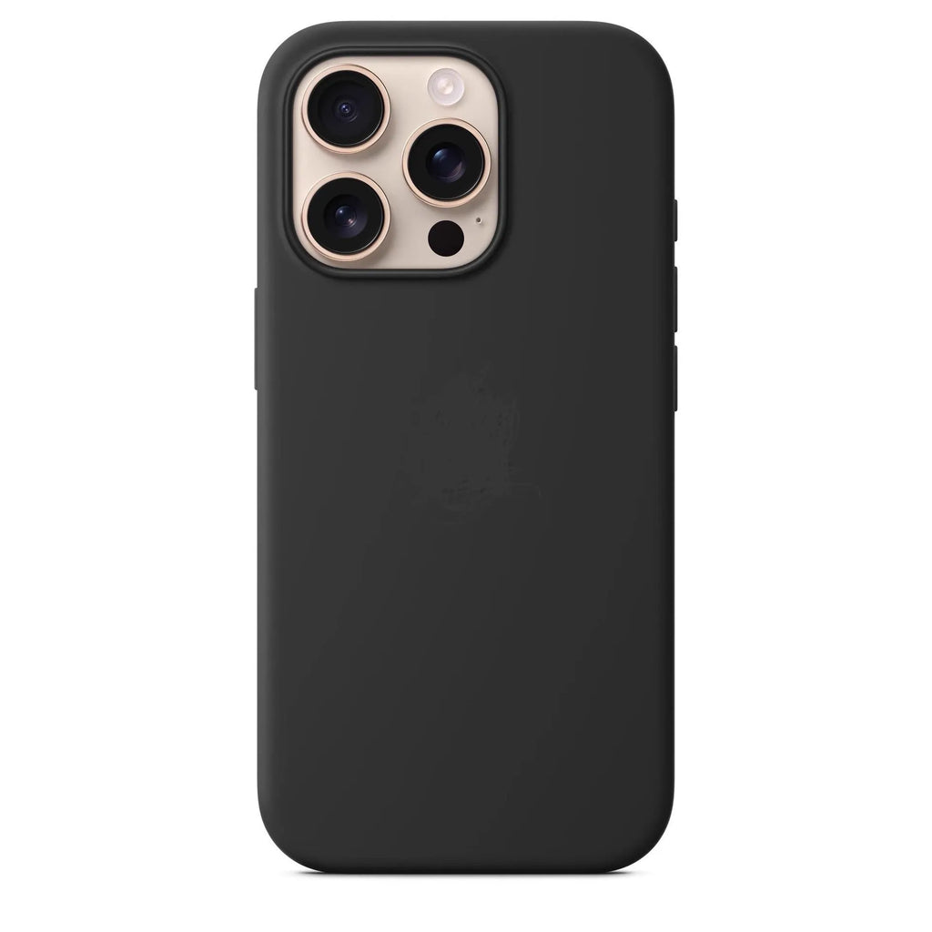 Magnetic liquid silicone phone case in blue for iPhone 16 Pro Max with all-inclusive design