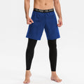 Men's quick drying high elastic tight sports pants in grey colour for fitness running
